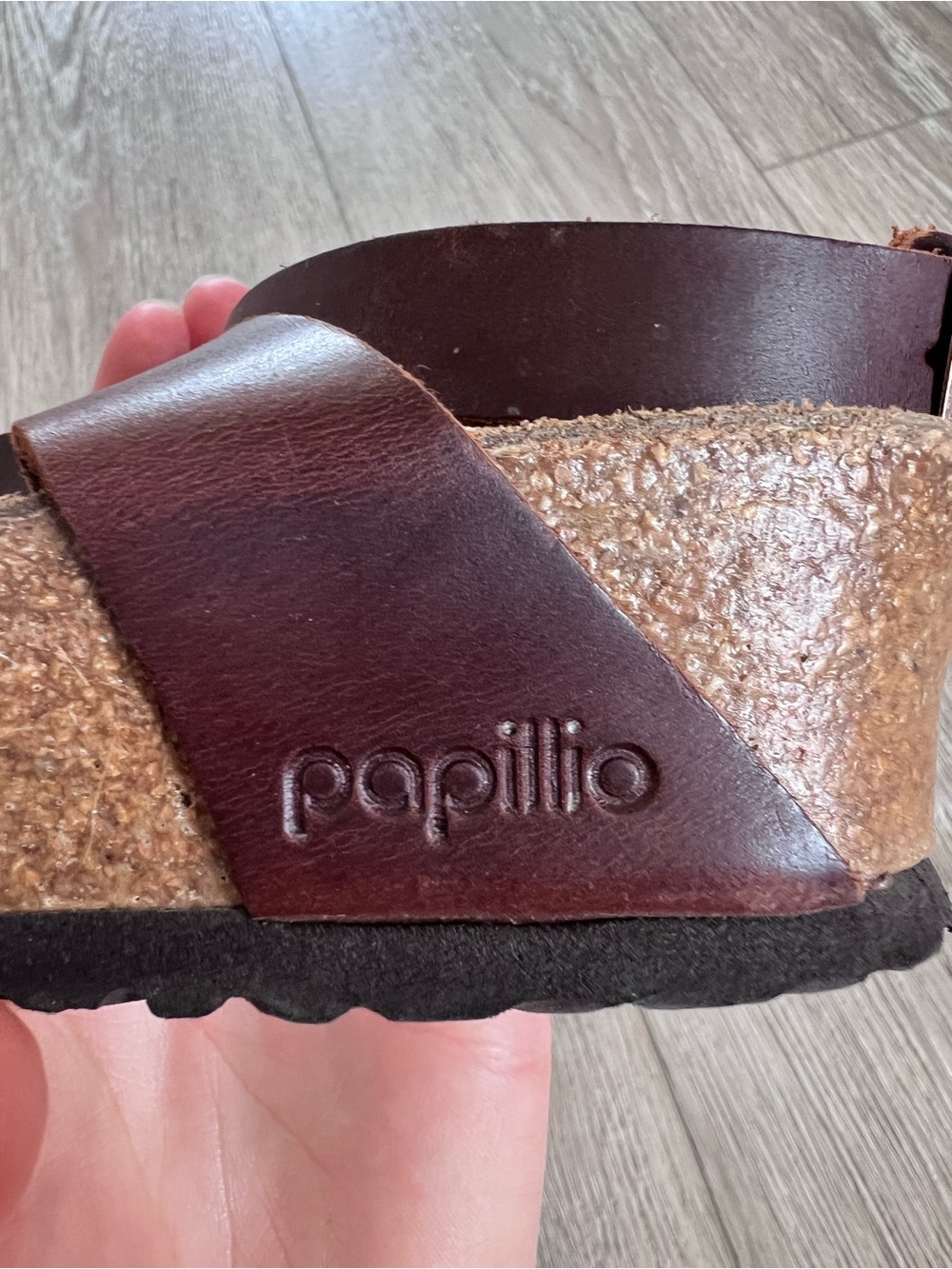 Birkenstock Papillio Lola Cognac Leather Wedge Sandals - Picture 8 of 11